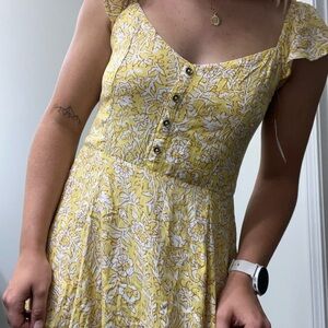 Billabong Yellow Floral Midi Dress